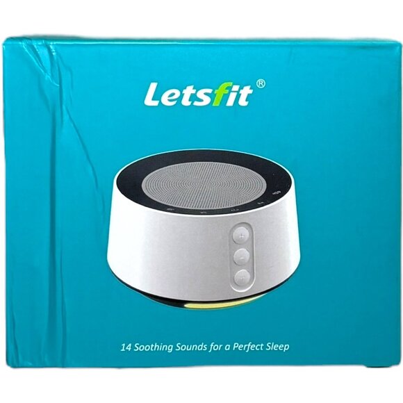 Letsfit White Noise Machine 14 Sleep Sounds Timer Night Light Relaxation - Picture 1 of 7